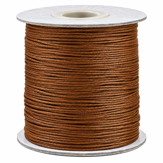 0.5 mm Sienna Brown Round Waxed Polyester Cord/Thread 169.5 yd (155 m) 280-