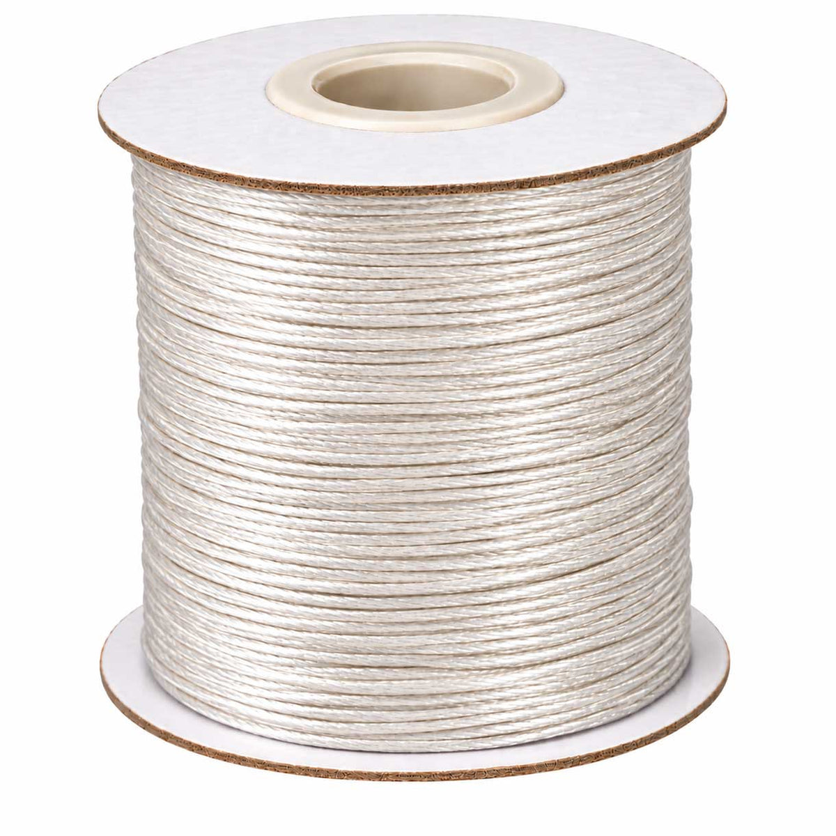 0.5 mm White Round Waxed Polyester Cord/Thread 169.5 yd (155 m) 280-