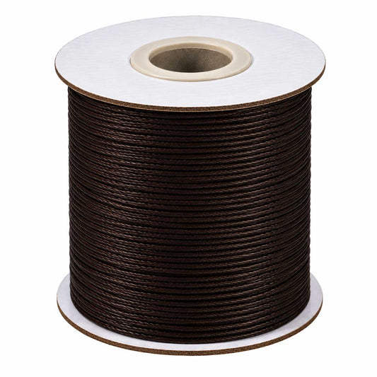 0.5mm Coconut Brown Round Waxed Polyester Cord/Thread 169.5 yd (155 m) 280-