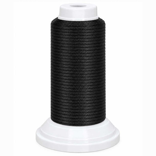 0.8 mm Black Flat Waxed Polyester Cord/Thread 54.5 yd (50 m) 280-
