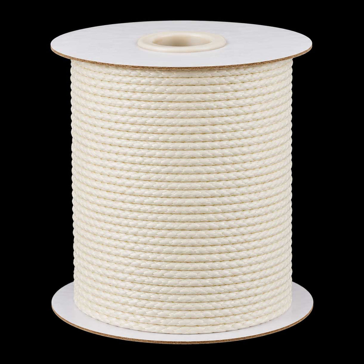 *0.8 mm White Round Waxed Polyester Cord/Thread 174 yd (160 m) 280-