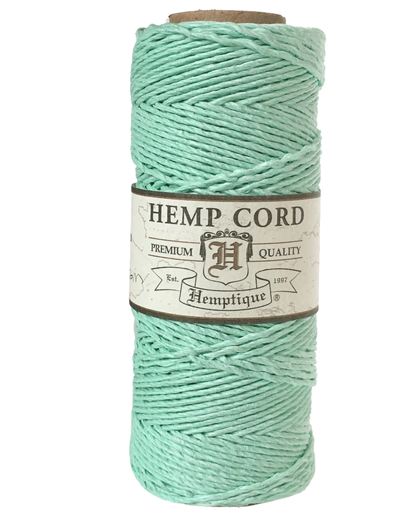 1 mm (3/64") Sea Foam Green Hemp Twine/Cord Spool 62.5 m (205 ft)