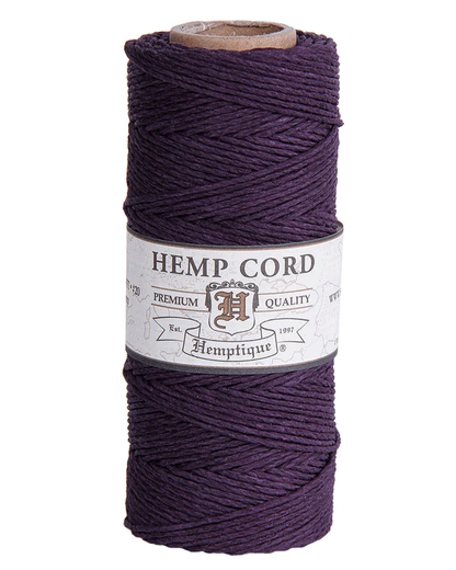 1 mm (3/64") Plum Hemp Twine/Cord Spool 62.5 m (205 ft)