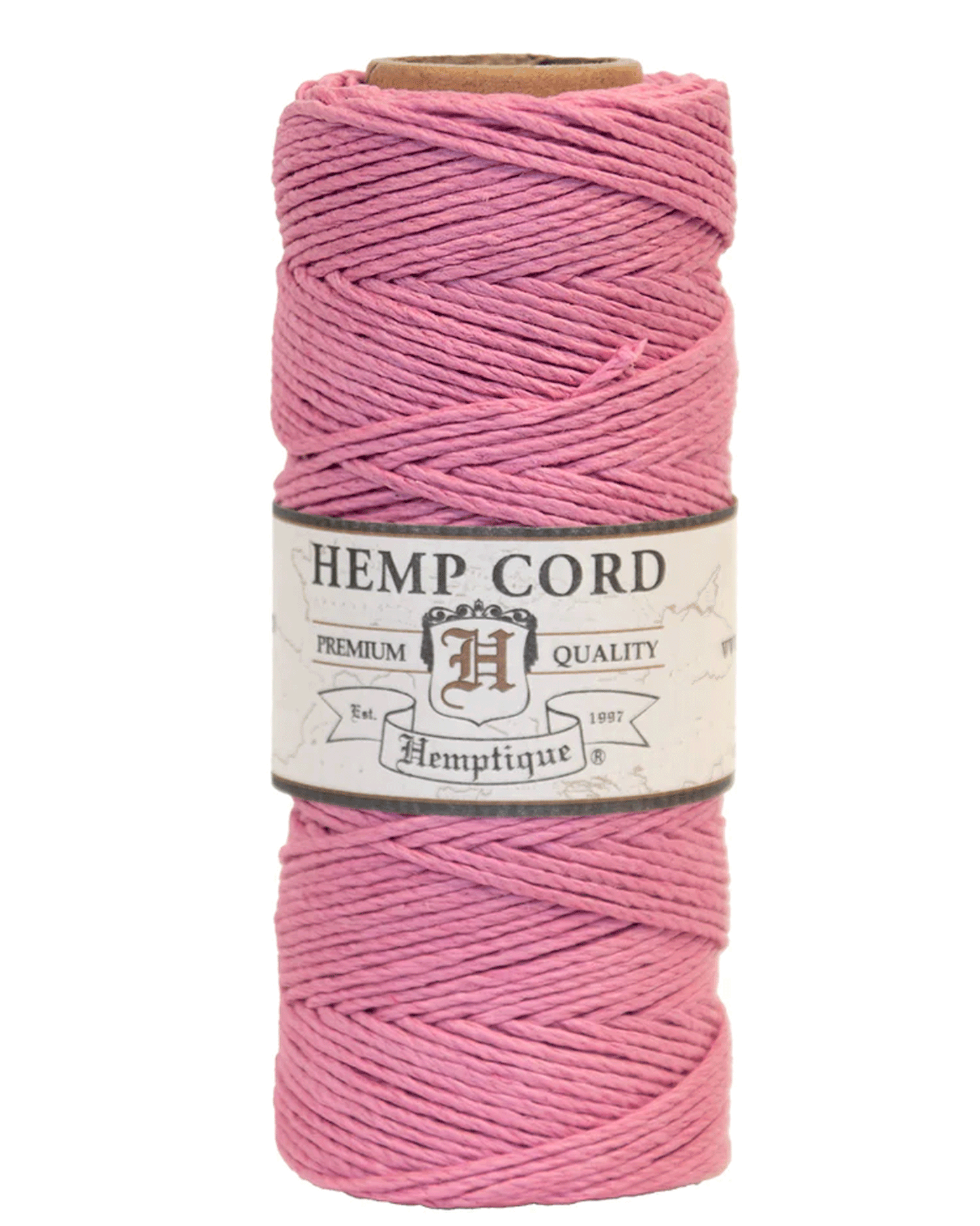 1 mm (3/64") Light Pink Hemp Twine/Cord Spool 62.5 m (205 ft)