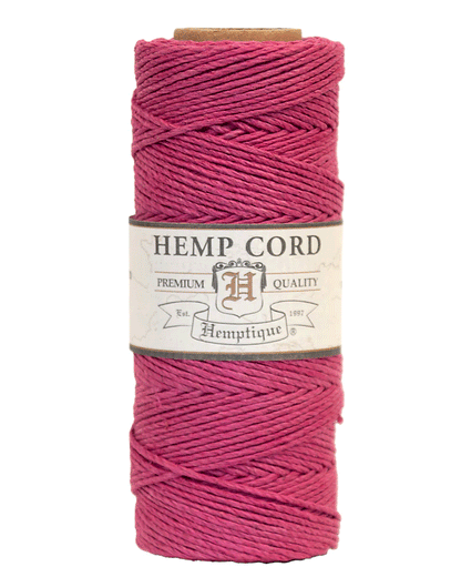 1 mm (3/64") Dark Pink Hemp Twine/Cord Spool 62.5 m (205 ft)