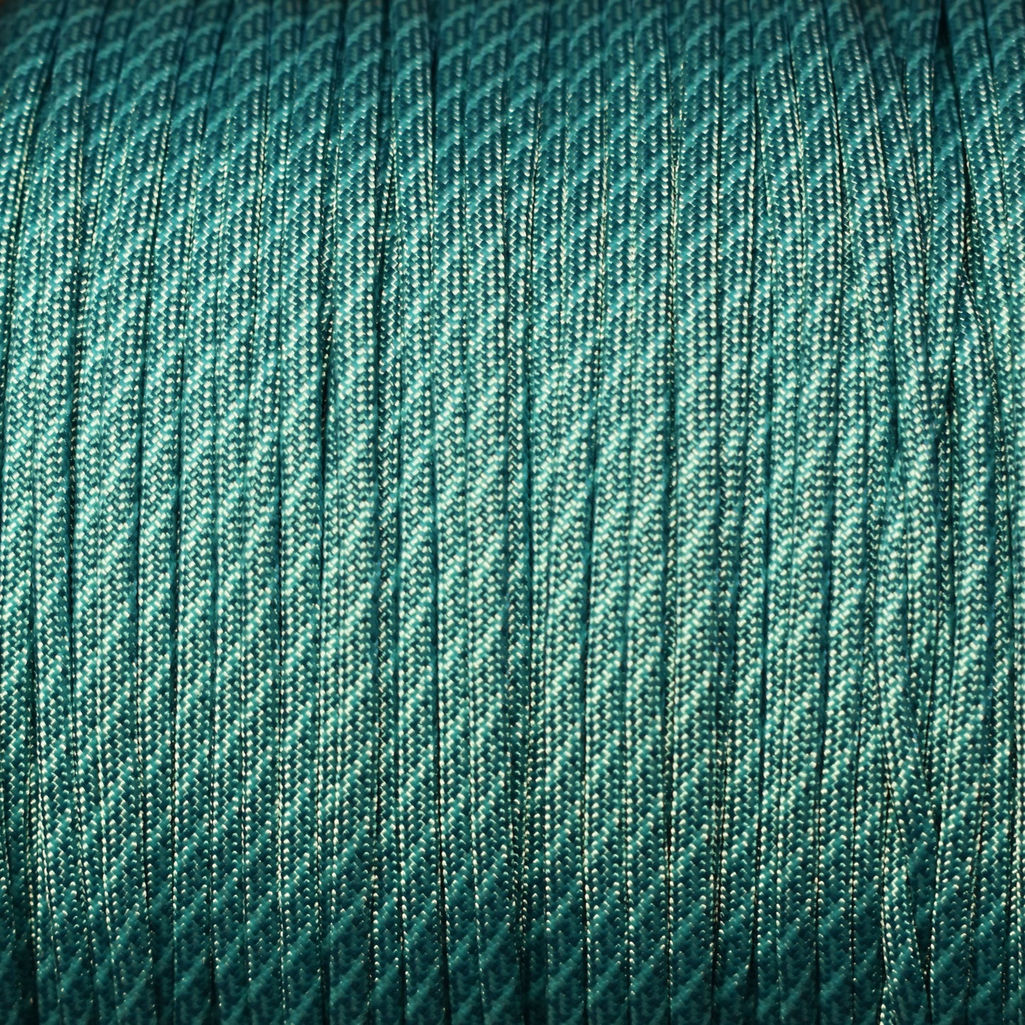 550 Paracord Teal with Turquoise Helix Made in the USA Nylon/Nylon (1000 FT.)
