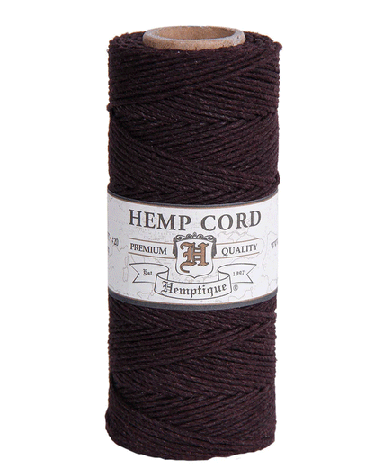 1 mm (3/64") Chocolate Brown Hemp Twine/Cord Spool 62.5 m (205 ft)