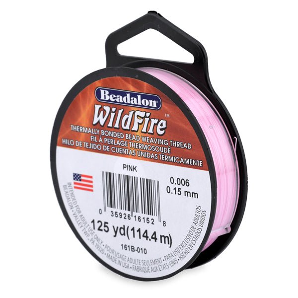 0.15 mm (.006") Pink Wildfire 10 lb Break Strength Thread / Cord 45 m / 50 yd - Paracord Galaxy