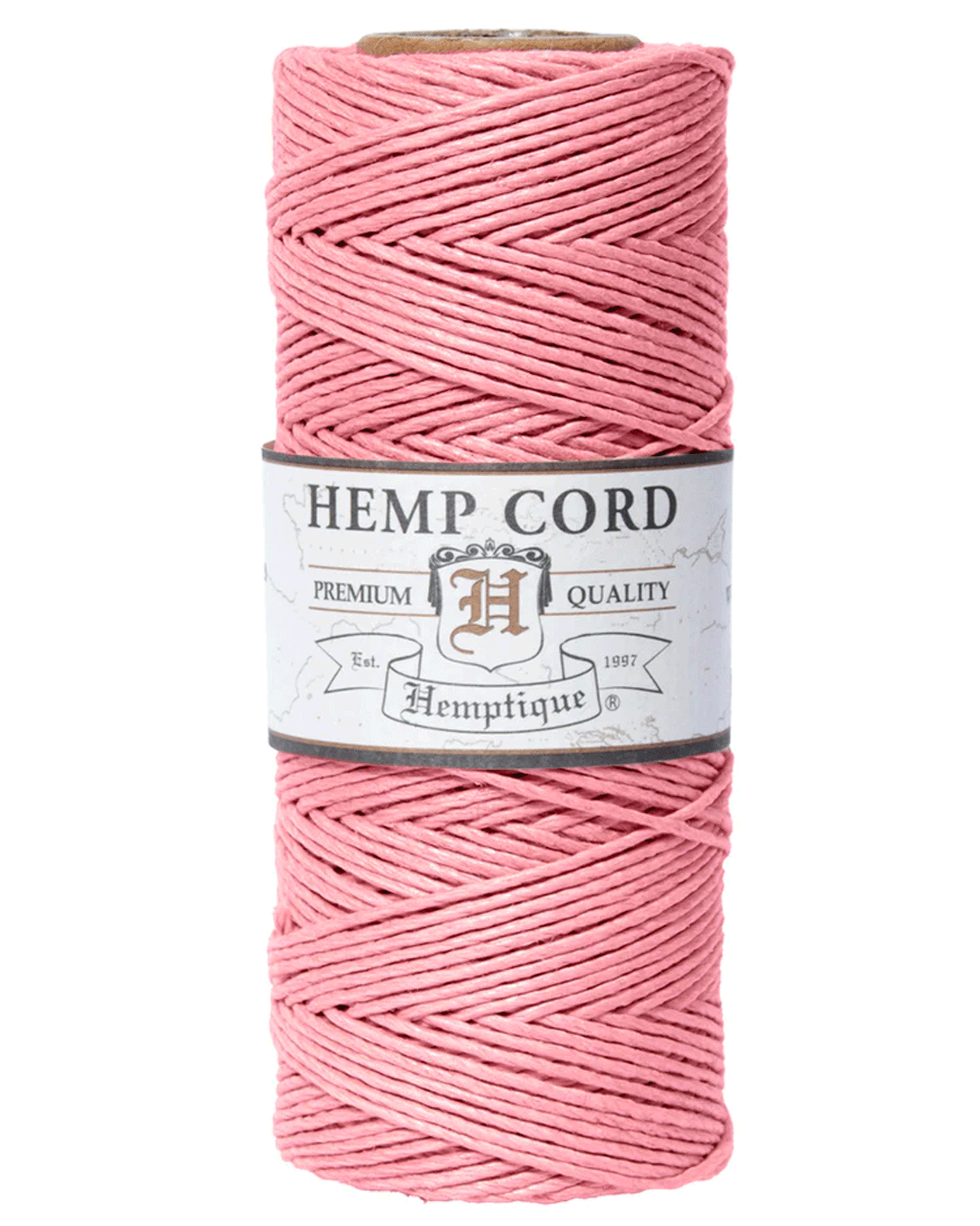 1 mm (3/64") Dusty Pink Hemp Twine/Cord Spool 62.5 m (205 ft)