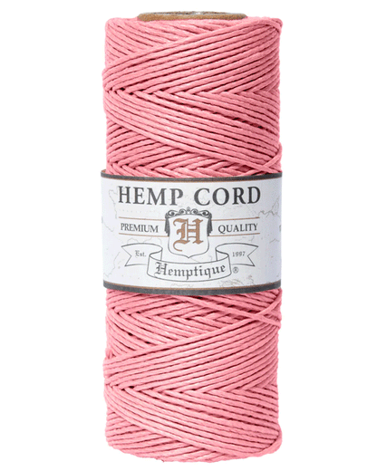 1 mm (3/64") Dusty Pink Hemp Twine/Cord Spool 62.5 m (205 ft)