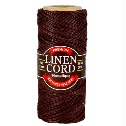0.5 mm (1/64") Brown Premium Linen Twine/Cord 62.5 m (205 ft)