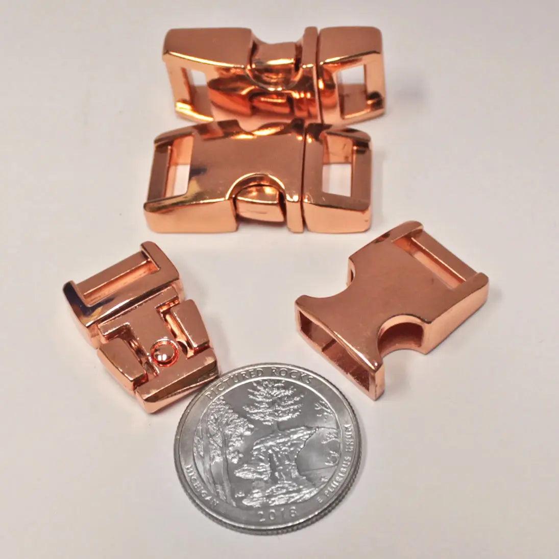 1/2 IN - POLISH Copper-Colored - Side Release Buckle 1perpack paracordwholesale