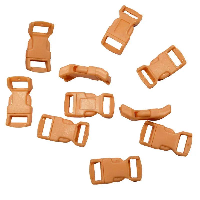 1/2 Inch Neon Orange Curved Side Release Buckles (10 pack)  paracordwholesale