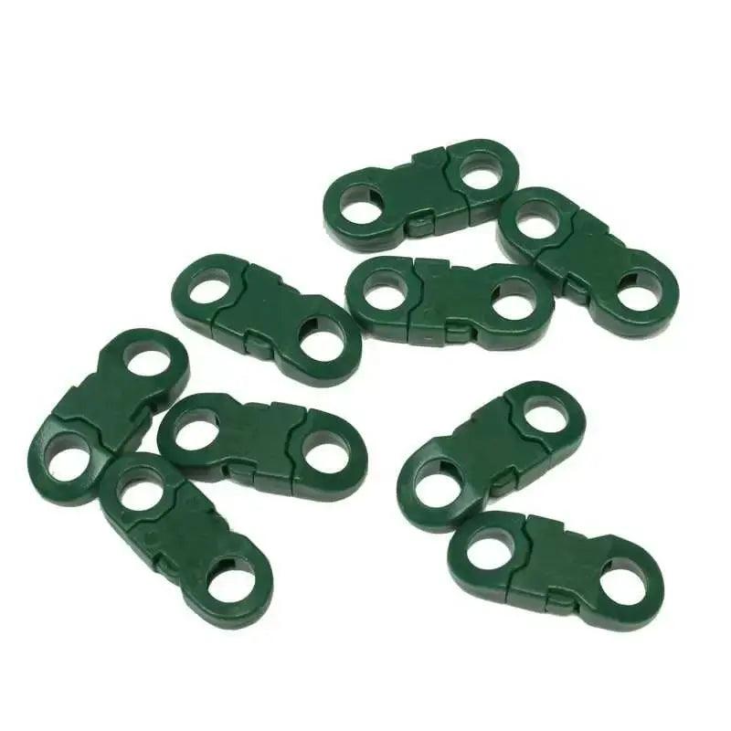 1/4 Inch Hunter Green Flat Side Release Buckles (10 pack)  paracordwholesale