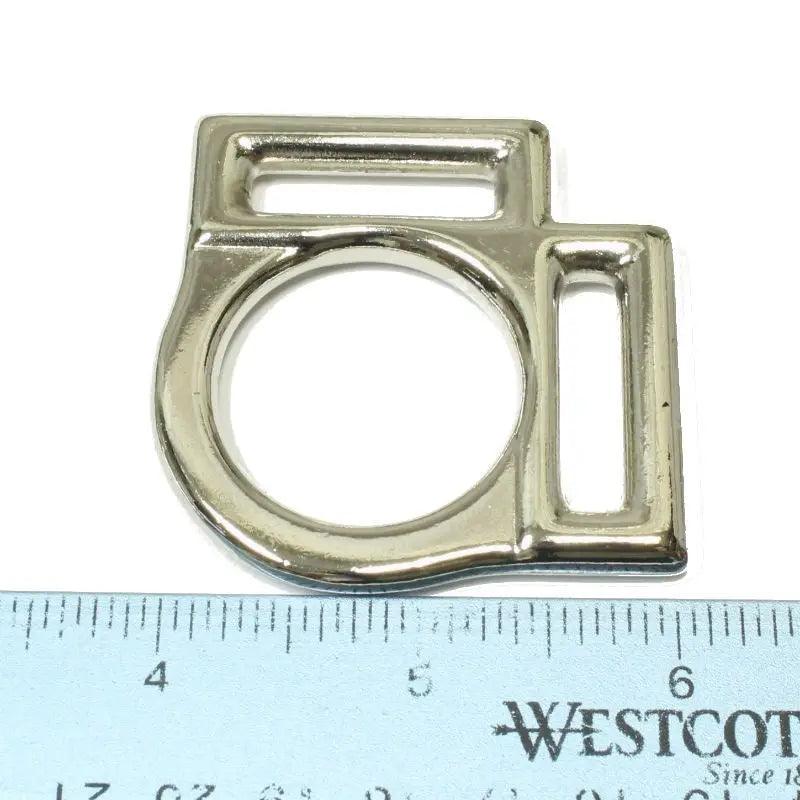 1 inch 2 sided Nickle Plated Zinc Halter Square (1 Pack)  paracordwholesale
