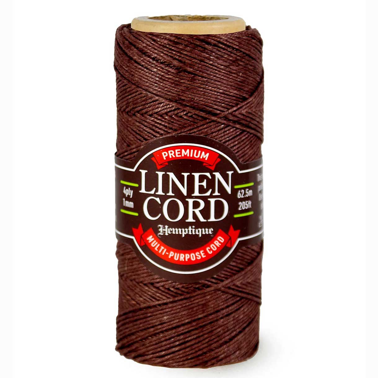 1 mm (3/64") Brown Premium Linen Twine/Cord 62.5 m (205 ft)