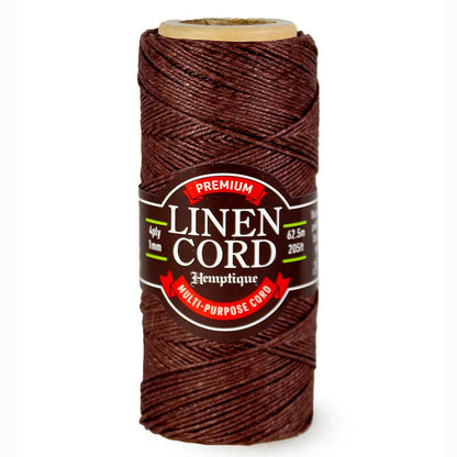 1 mm (3/64") Brown Premium Linen Twine/Cord 62.5 m (205 ft)