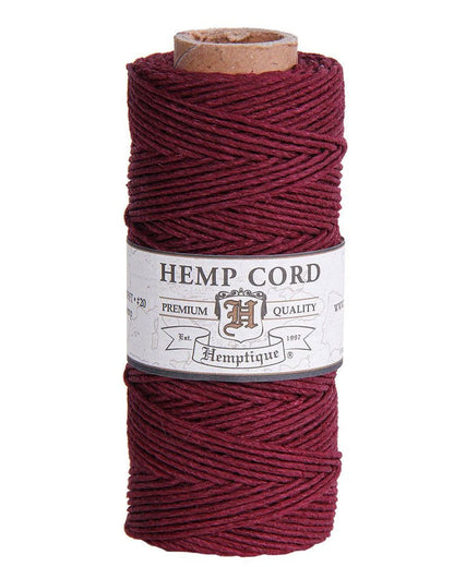 1 mm (3/64") Burgundy Hemp Twine/Cord Spool (Copy) - Paracord Galaxy