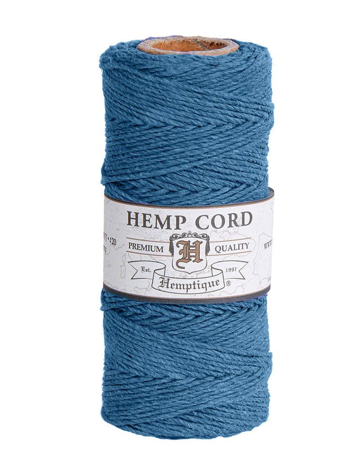 1 mm (3/64") Dusty Blue Hemp Twine/Cord Spool - Paracord Galaxy