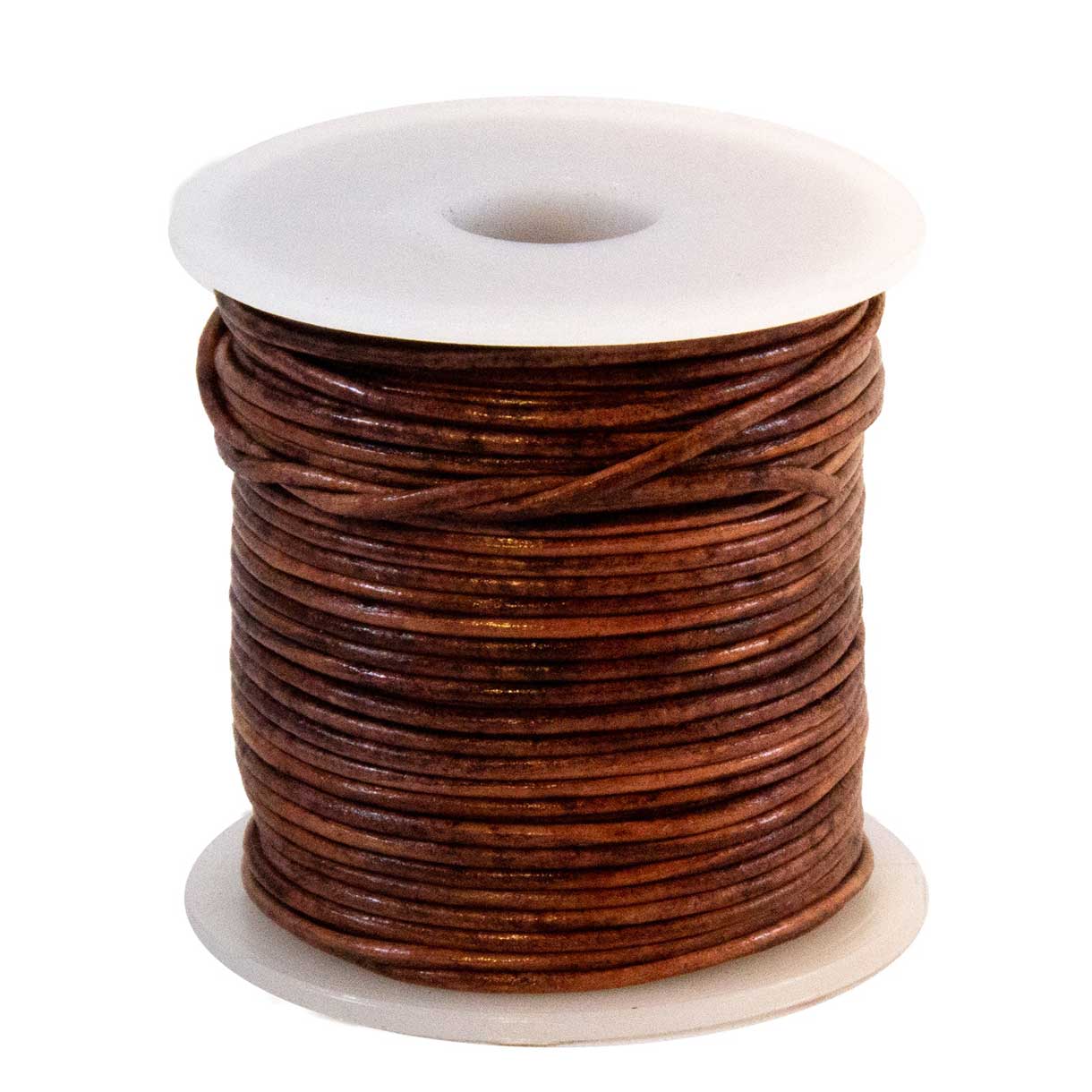 1 mm (3/64") Mustard Antique Round Leather Cord Spool 22.9 m (75 ft)