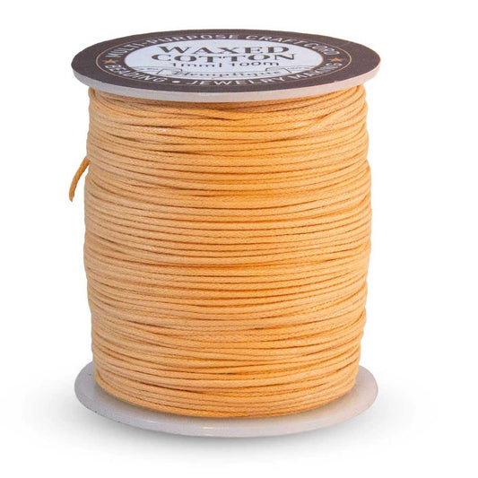1 mm (3/64") Natural Waxed Cotton Cord/Thread Spool 100 m (328 ft)