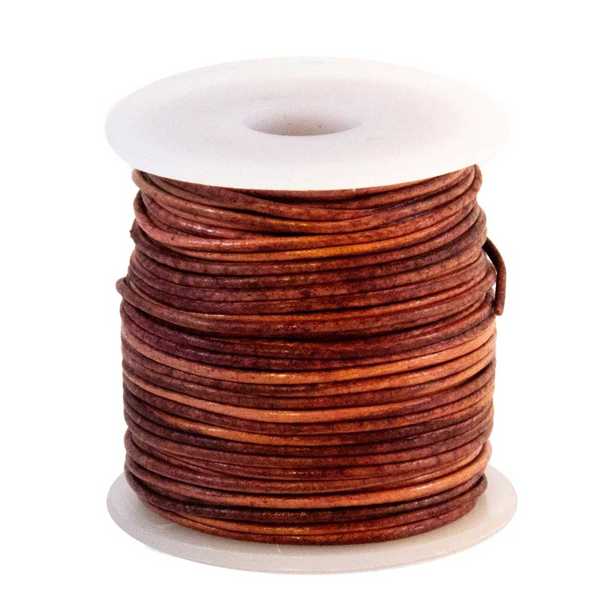 1 mm (3/64") Purple Antique Round Leather Cord Spool 22.9 m (75 ft)