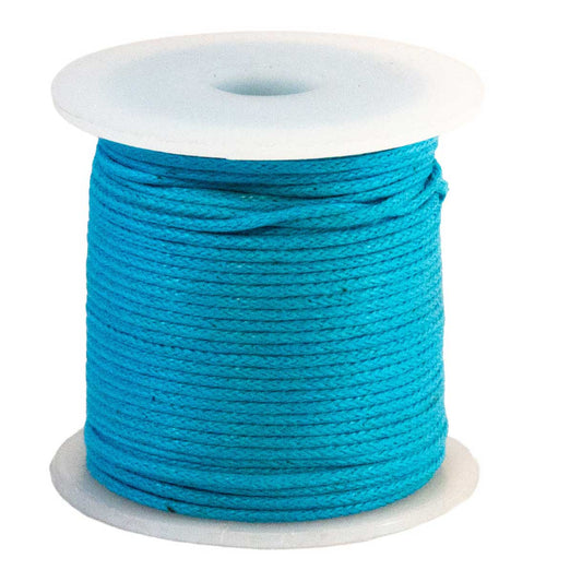 1 mm (3/64") Turquoise Waxed Cotton Thread Spool 22.75 m (75 ft)
