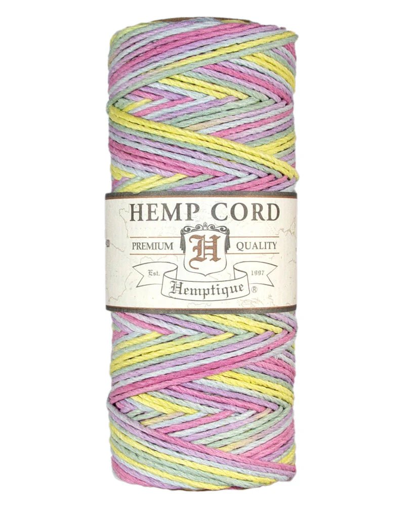 1 mm (3/64") Variegated Baby Pastel Hemp Twine/Cord Spool - Paracord Galaxy