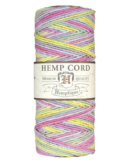 1 mm (3/64") Variegated Baby Pastel Hemp Twine/Cord Spool - Paracord Galaxy