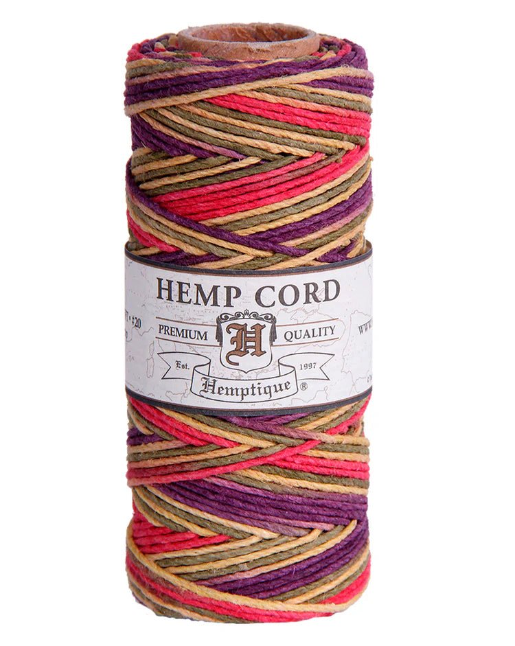 1 mm (3/64") Variegated Cats Cradle Hemp Twine/Cord Spool - Paracord Galaxy