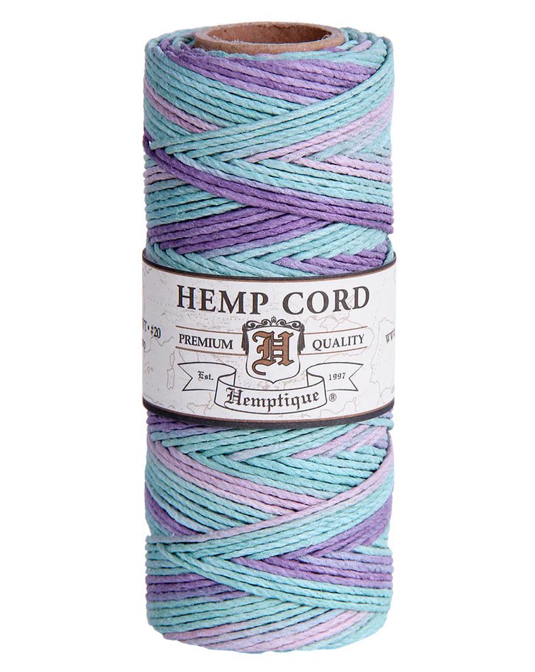 1 mm (3/64") Variegated Pastel Hemp Twine/Cord Spool - Paracord Galaxy