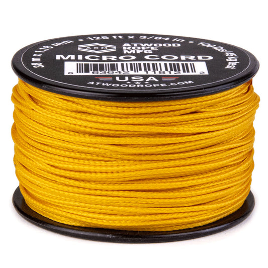 1.18 mm (3/64") Micro Cord AFG Air Force Goldenrod Made in the USA Polyester/Nylon (125 ft)