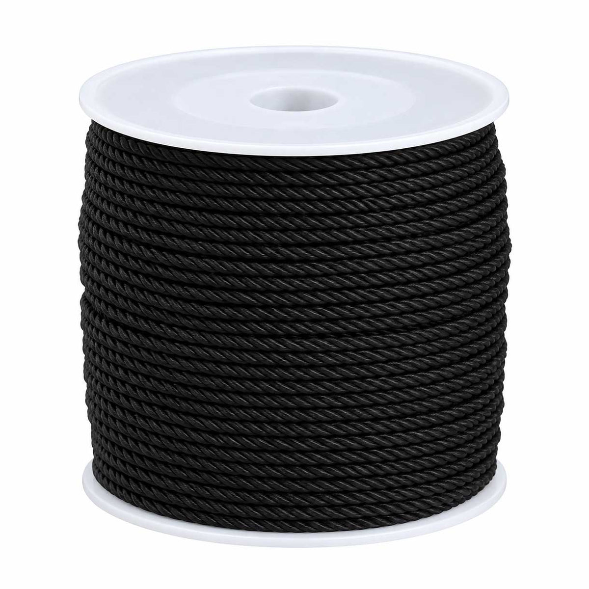 1.2 mm (3/64") Black Cotton Macrame Cord 50 m (54.5 yd) 280-