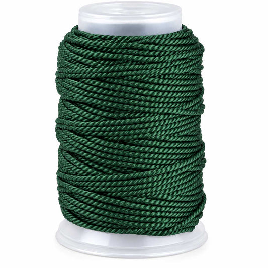 1.5 mm (1/16") Dark Green Cotton Macrame Cord 22 m (24 yd) 280-