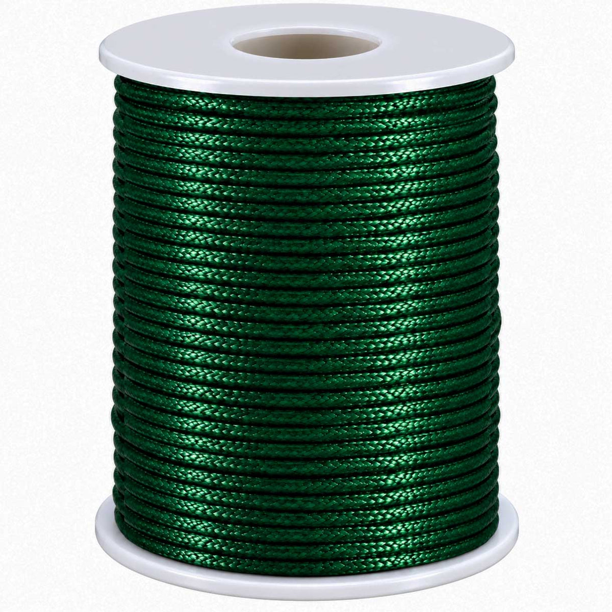 1.5 mm Dark Green Polyester Rattail Satin Cord/Thread 49.2 yd (45 m) 280-