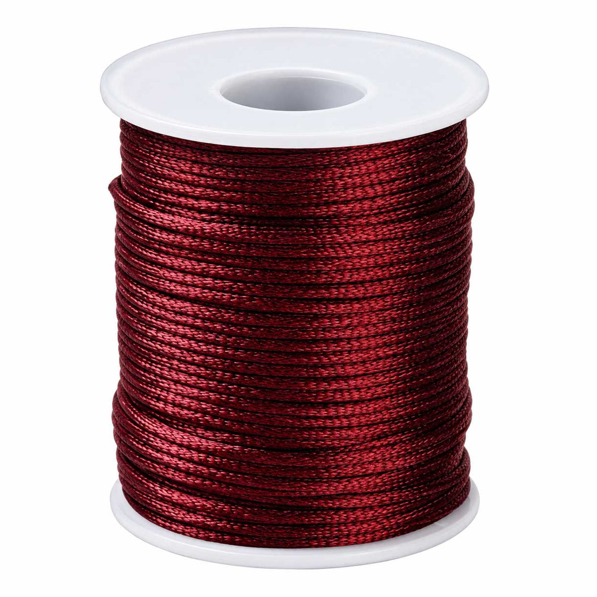 1.5 mm Dark Red Polyester Rattail Satin Cord/Thread 49.2 yd (45 m) 280-