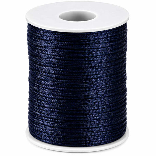 1.5 mm Prussian Blue Polyester Rattail Satin Cord/Thread 49.2 yd (45 m) 280-