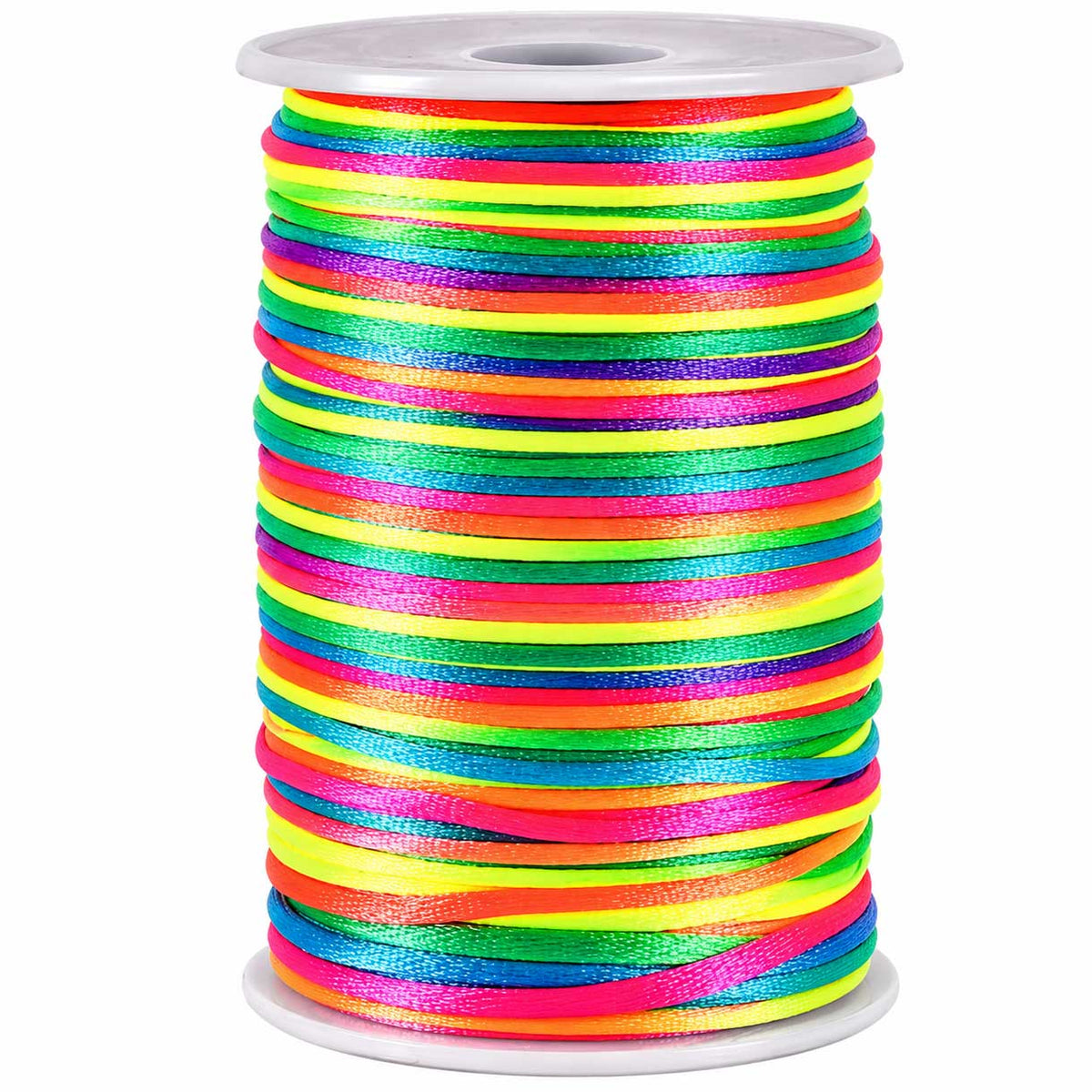 1.5 mm Rainbow Nylon Rattail Satin Cord/Thread 109 yd (100 m) 280-