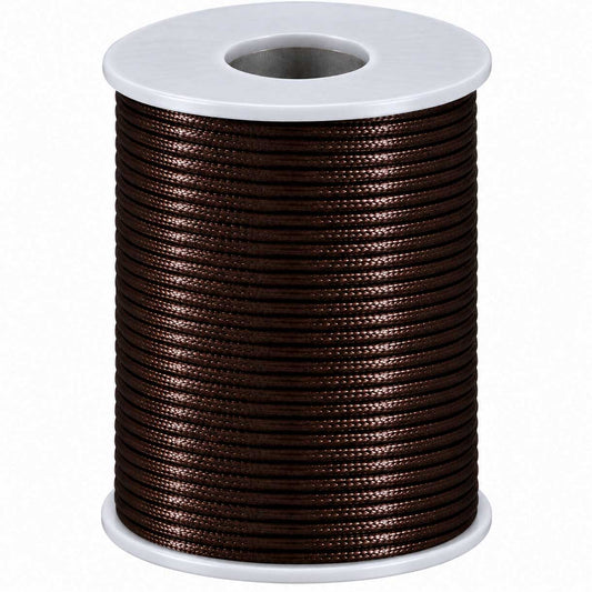 1.5 mm Saddle Brown Polyester Rattail Satin Cord/Thread 49.2 yd (45 m) 280-