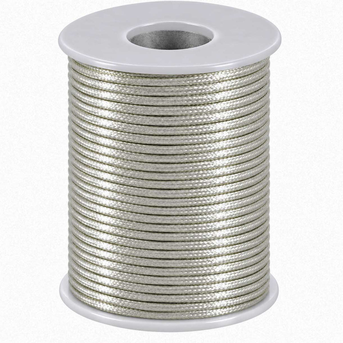 1.5 mm Silver Polyester Rattail Satin Cord/Thread 49.2 yd (45 m) 280-