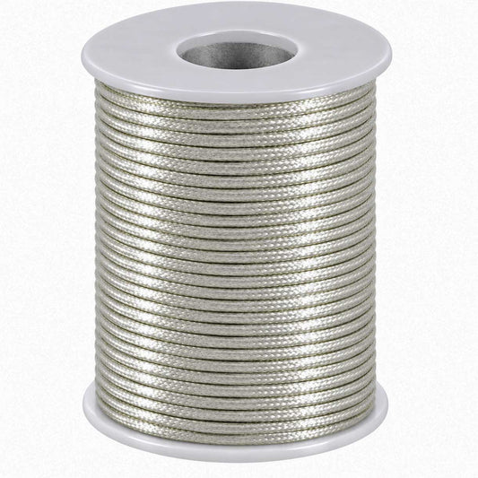 1.5 mm Silver Polyester Rattail Satin Cord/Thread 49.2 yd (45 m) 280-