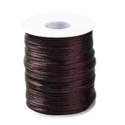 1.5mm Brown Polyester Rattail Satin Cord/Thread 49.2yd (45m)