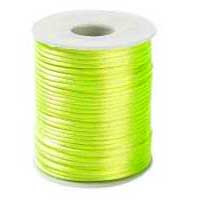 1.5mm Yellow Green Polyester Rattail Satin Cord/Thread 49.2yd (45m)