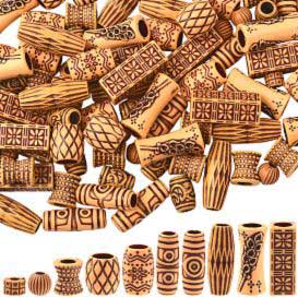 100 Pcs 10 Styles Imitation Wood Acrylic Bead/Charm (1 set) 280-