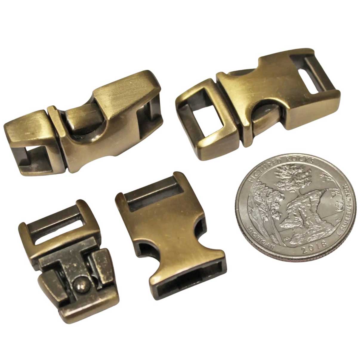 1/2 Inch Bronze Colored Side Release Buckle (1 Pack)