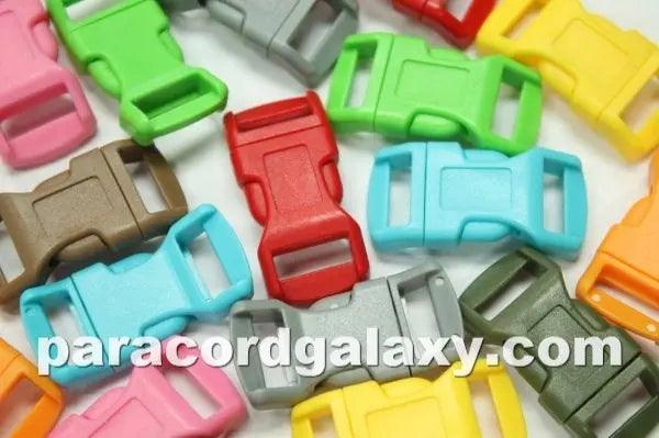 1/2 Inch Curved Side Release Buckles 100 Pack (100 Mixed) - Paracord Galaxy