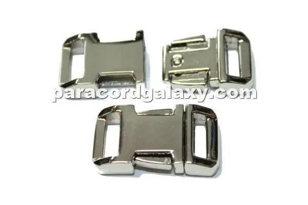1/2 Inch High Polish Nickel Plated Zinc Side Release Buckle (1 Pack) - Paracord Galaxy