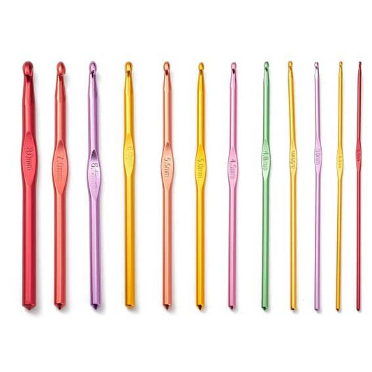 12 Pcs Aluminum Crochet Hook/Needles (1 Set)