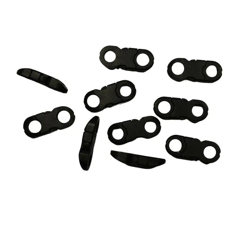 1/4 Inch Black Flat Side Release Buckles (10 Pack) - Paracord Galaxy