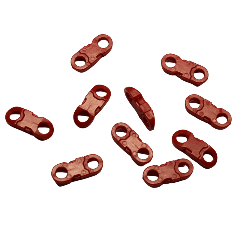 1/4 Inch Bright Red Flat Side Release Buckles (10 pack) - Paracord Galaxy